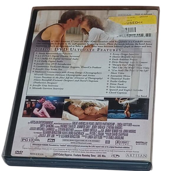Dirty Dancing Ultimate Edition 2-Disc DVD Ultimate Features With Sleeve - Picture 3 of 3